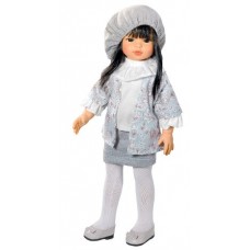Asi dukke Kaori, 40 cm, Falda gris Chaqueton flores