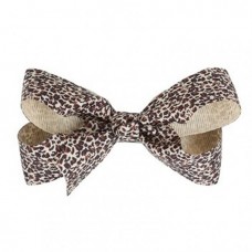 Bows by Stær Sløjfe, 8 cm, Leopard sort/brun