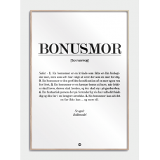 Citatplakat Bonusmor definition plakat, S
