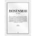 Citatplakat Bonusmor definition plakat, S