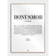 Citatplakat Bonusmor definition plakat, S