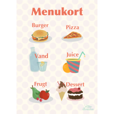 Citatplakat Menukort børneplakat, XS