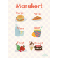 Citatplakat Menukort børneplakat, XS