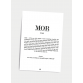 Citatplakat Mor definition, A5 kort