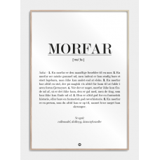 Citatplakat Morfar definition plakat, M