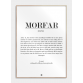 Citatplakat Morfar definition plakat, M