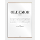Citatplakat Oldemor definition plakat, S