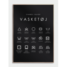 Vaskeguide plakat - Symbol guide, S (29,7x42, A3)