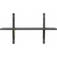 Sector hylde, single/wide - sort ask/ messing