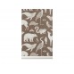 Ferm Living Tapet, Katie Scott, animals, toffee brown