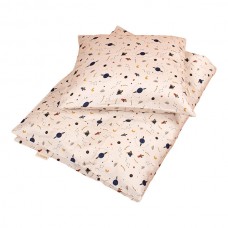 Filibabba Baby sengetøj, space nature white