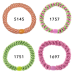 Bon Dep Kknekki hårelastik, Grøn/Rosa/Orange, 4 stk.