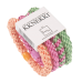 Bon Dep Kknekki hårelastik, Grøn/Rosa/Orange, 4 stk.