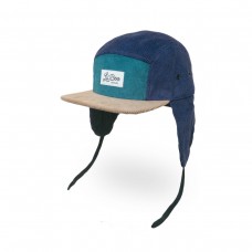 Lil' Boo Kasket, Corduroy block 5-panel med ører, Grøn, Str. L, 4-7 år