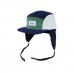 Lil' Boo Kasket, Corduroy block 5-panel med ører, Navy/Grøn, Str. XL, 7-14 år
