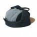 Lil' Boo Kasket, Wool block 5-panel med ører, Grå/Blå, Str. M, 1,5-3 år