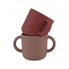 By Lille Vilde Silikone kopper med låg, Canyon Clay og Vintage Blossom