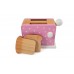 Magni Toaster, pink med prikker