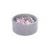 MeowBaby Boldbassin rund, light grey, fløjl, 250 bolde