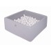 MeowBaby Boldbassin firkant, light grey, 400 bolde