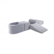 MeowBaby Legesæt med boldbassin, light grey