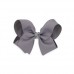 Bows by Stær Sløjfe, 8 cm, grå med glimmer