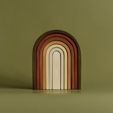 MinMin Copenhagen Stor regnbue i træ, Earthy
