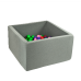 Misioo Boldbassin, firkantet, grey, 80x80x30x4cm