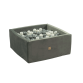 Misioo Boldbassin, firkantet, grey velvet, 90x90x40x5cm