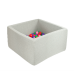 Misioo Boldbassin, firkantet, light grey, 80x80x30x4cm