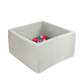 Misioo Boldbassin, firkantet, light grey, 80x80x30x4cm