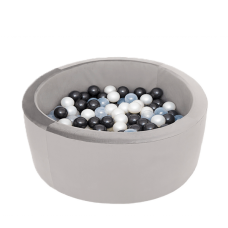 Misioo Boldbassin med 150 bolde, grey velvet, 90x30x5cm