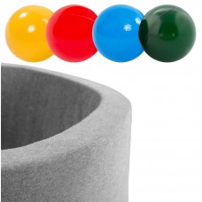 Misioo Boldbassin med 150 bolde, light grey colorful, 90x30x4cm