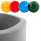 Misioo Boldbassin med 150 bolde, light grey colorful, 90x30x4cm