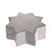 Misioo Puf stjerne, grey velvet 