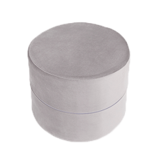 Misioo Puf rund, grey velvet