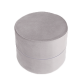 Misioo Puf rund, grey velvet