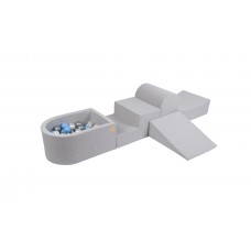 Misioo Skum legeplads Mini med 100 bolde, grey