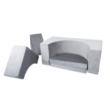 Misioo Sofapool, grey velvet