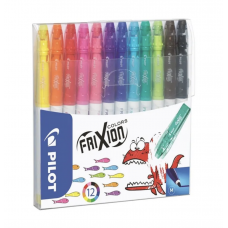 Pilot Frixion Color fiberpen med 12 stk. ass. farver
