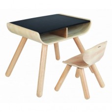 PlanToys Bord og stol, sort
