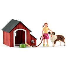 Schleich 42376, Hundehus med hund