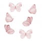 Thats Mine Wallsticker, Rosa sommerfugle, 6 stk.