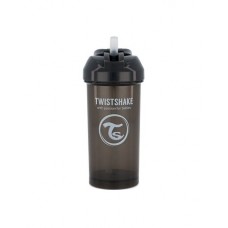 TwistShake Kop med sugerør, Pastel sort, 360 ml