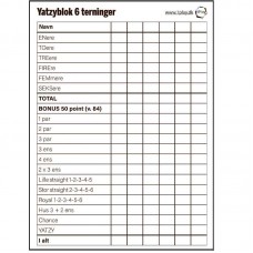 Yatzy Block A5 for 6 terninger 3 stk