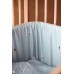 Bed Bumper – Embroidered Cool Summer Design – Pearl Blue