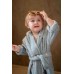 Embroidered bathrobe 3-4 years - Pearl Blue